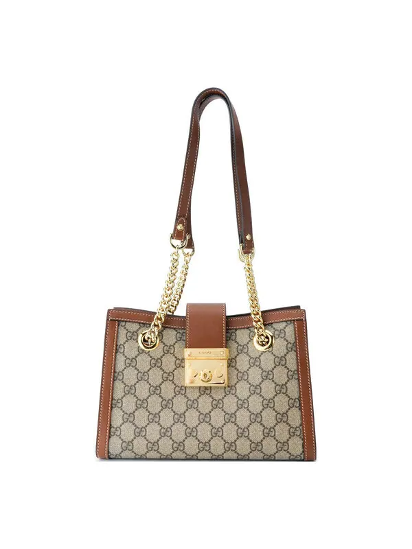 Сумка женская малая тоут Gucci GG Padlock — изображение 1 из 4, коричневый
