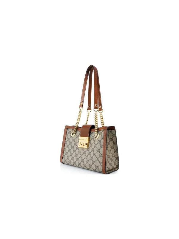 Сумка женская малая тоут Gucci GG Padlock — изображение 2 из 4, коричневый