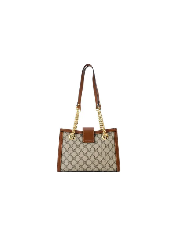 Сумка женская малая тоут Gucci GG Padlock — изображение 3 из 4, коричневый