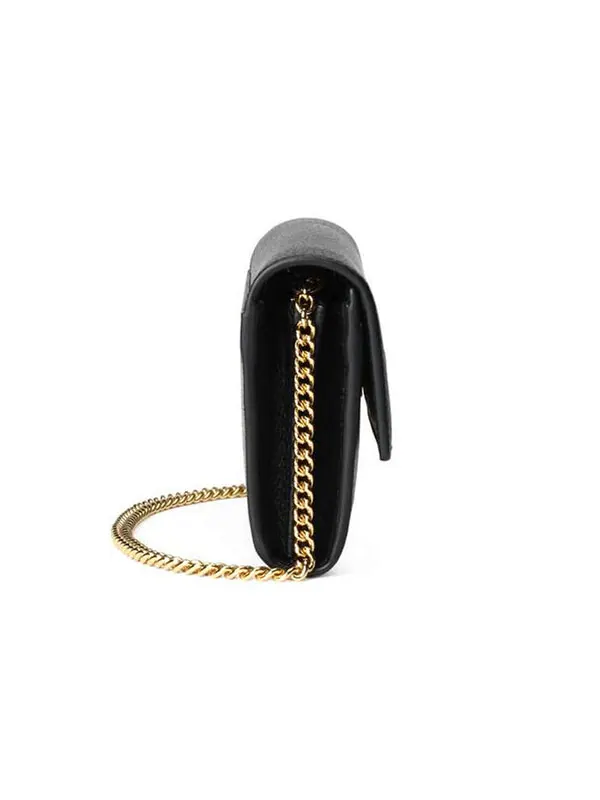 Сумка женская кросс-боди Gucci GG Marmont Chain Wallet — изображение 3 из 4, бежевый