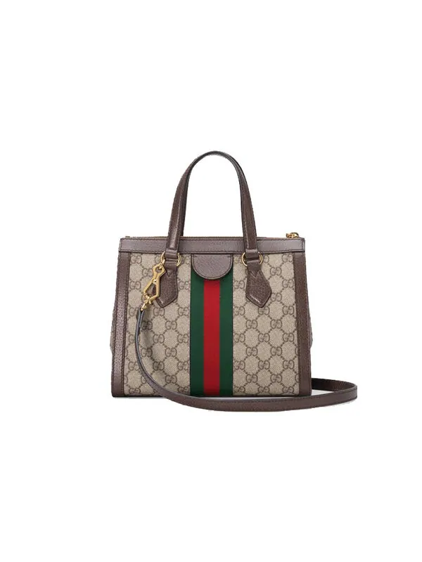 Сумка малая тоут Gucci Ophidia GG — изображение 2 из 4, бежевый/коричневый