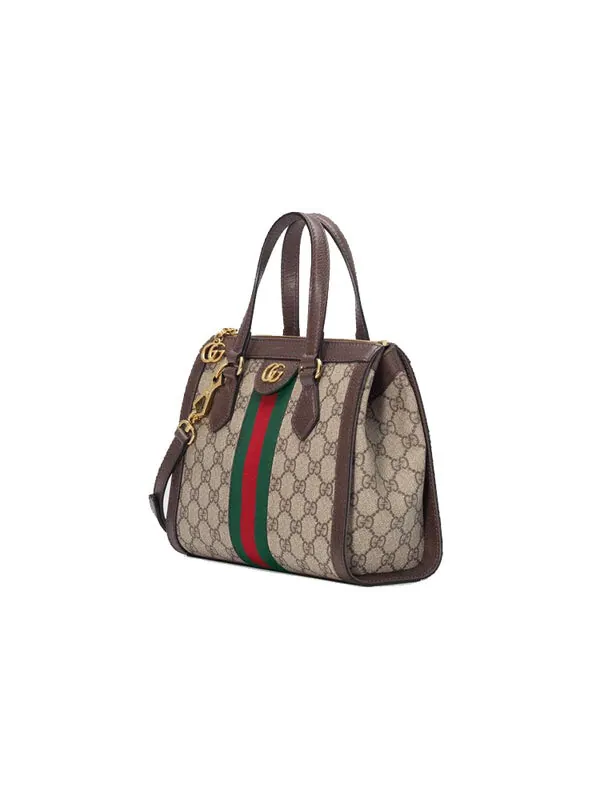 Сумка малая тоут Gucci Ophidia GG — изображение 3 из 4, бежевый/коричневый