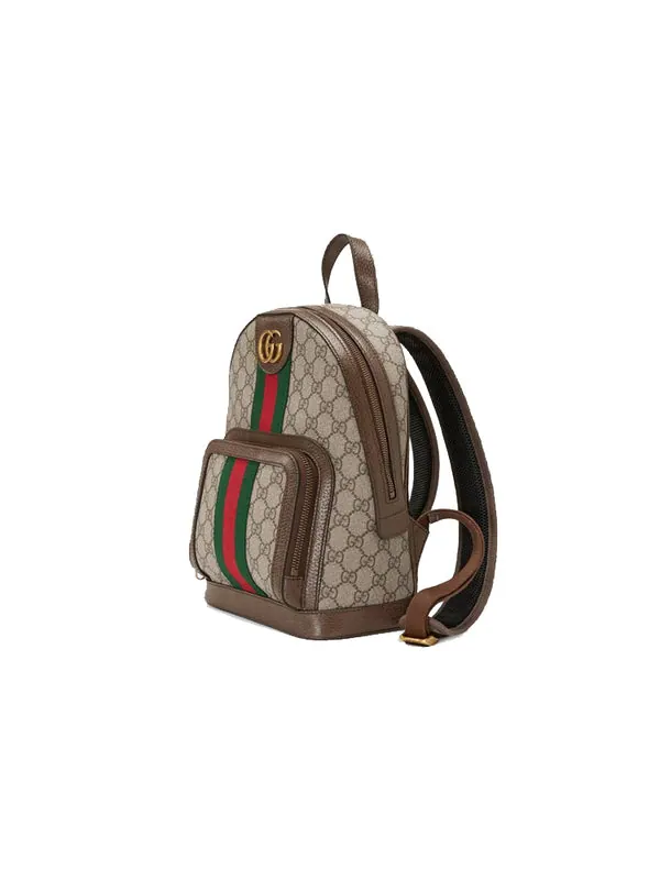 Сумка ophidia gg supreme monogram small backpack 'beige' Gucci — 3