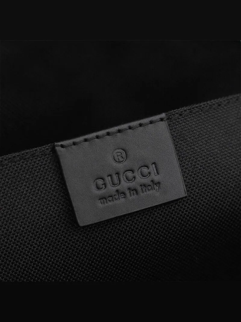 Кожаная сумка Gucci с логотипом и полосками — 8