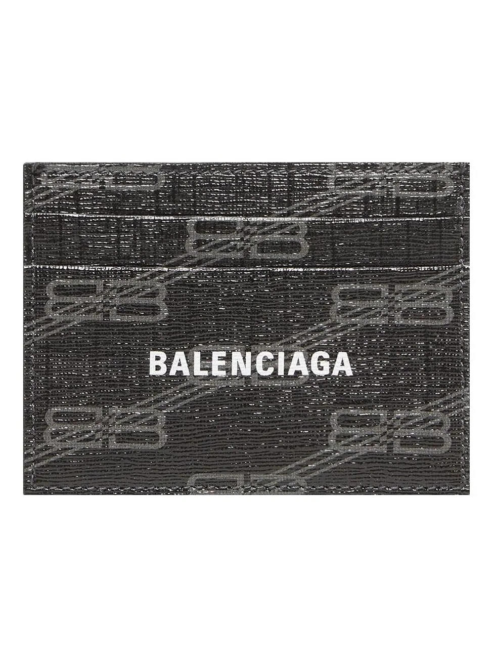 Фирменный держатель для карт Balenciaga Signature Card Holder Bb Monogram Coated Canvas 'Black' — изображение 1 из 2, черный