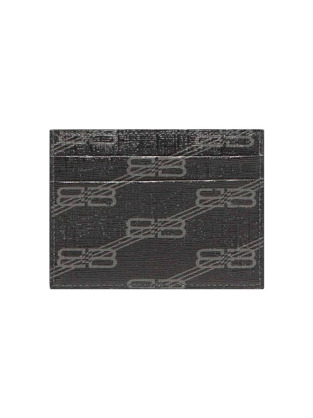 Фирменный держатель для карт Balenciaga Signature Card Holder Bb Monogram Coated Canvas 'Black' — изображение 2 из 2, черный