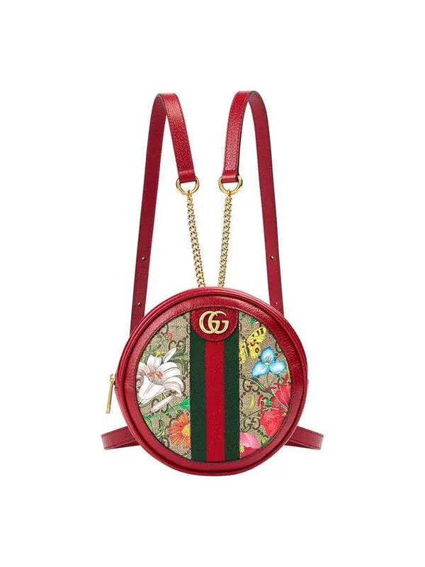 Сумка Gucci Ophidia GG Flora Red — изображение 1 из 4, красный