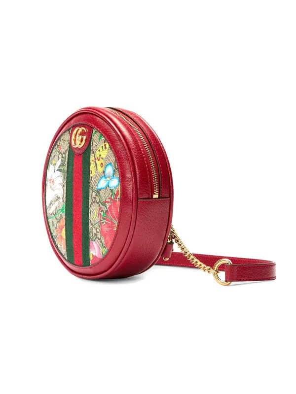 Сумка Gucci Ophidia GG Flora Red — изображение 2 из 4, красный
