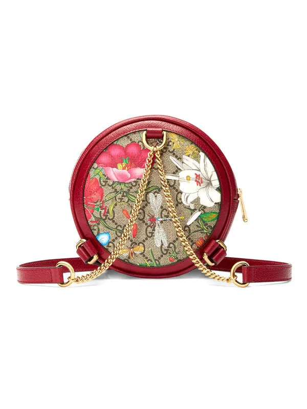 Сумка Gucci Ophidia GG Flora Red — изображение 3 из 4, красный