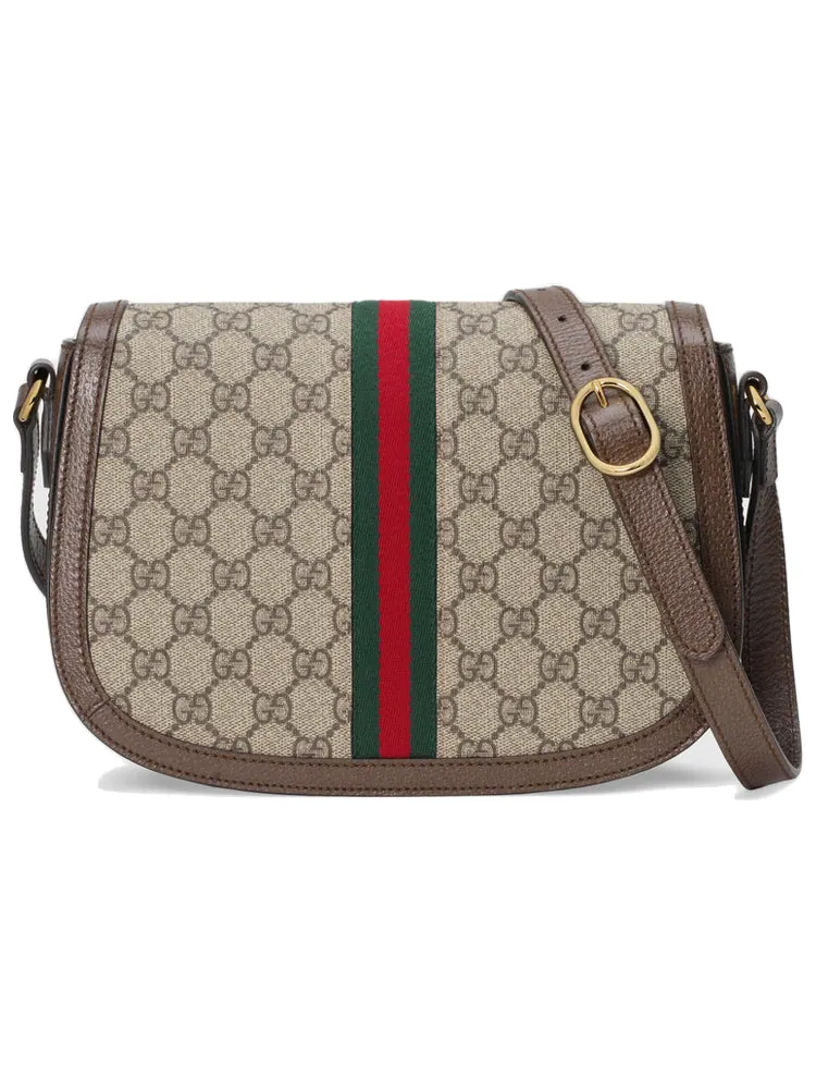 Сумка через плечо Gucci Ophidia GG Canvas — изображение 2 из 10, бежевый