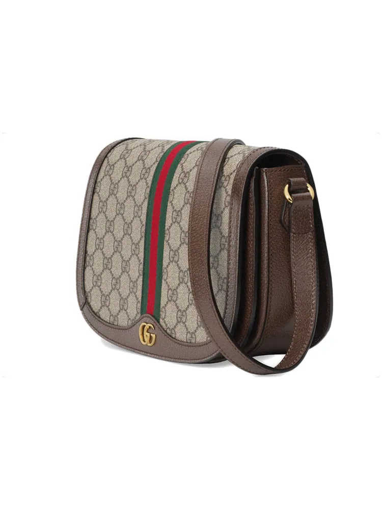 Сумка через плечо Gucci Ophidia GG Canvas — изображение 3 из 10, бежевый