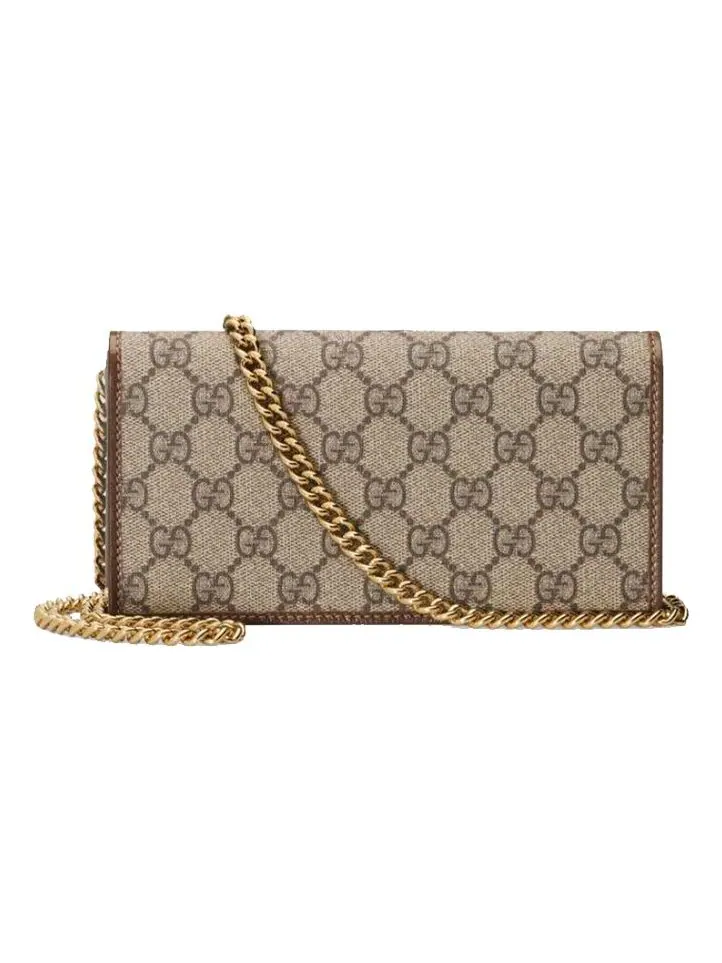 Кошелек Gucci Horsebit 1955 на цепочке — изображение 2 из 4, бежевый