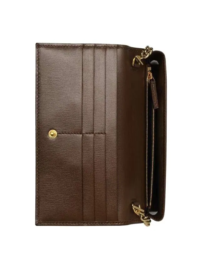 Кошелек Gucci Horsebit 1955 на цепочке — изображение 3 из 4, бежевый