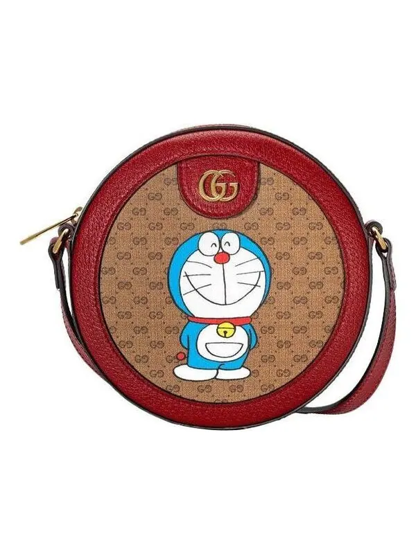 Сумка женская кросс-боди Gucci Doraemon — изображение 1 из 4, бежевый/коричневый