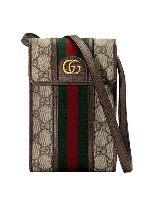 Сумка ophidia mini-sized single-shoulder bag brown Gucci — 1
