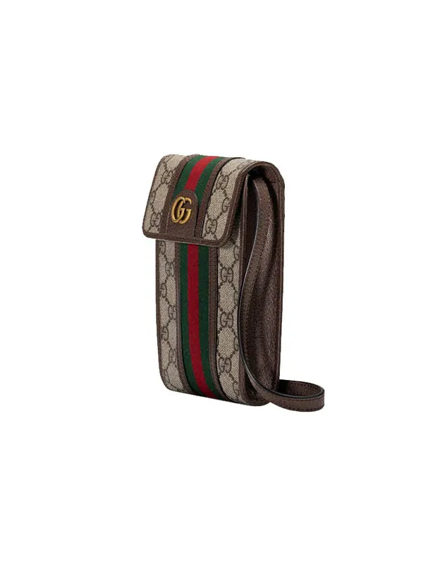 Сумка ophidia mini-sized single-shoulder bag brown Gucci — 2