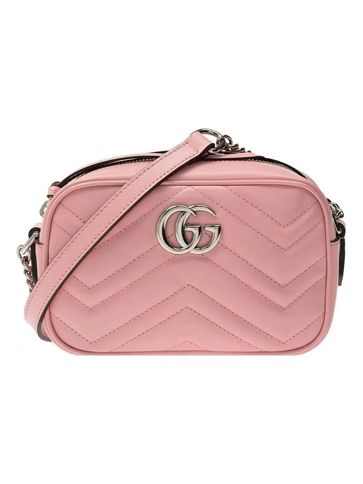 Сумка женская кросс-боди Gucci GG Marmont Matelasse Wild Rose — изображение 1 из 4, розовый