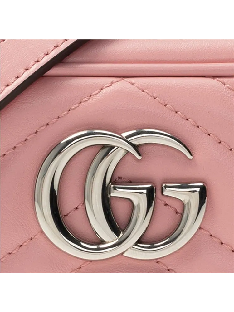 Сумка женская кросс-боди Gucci GG Marmont Matelasse Wild Rose — изображение 4 из 4, розовый