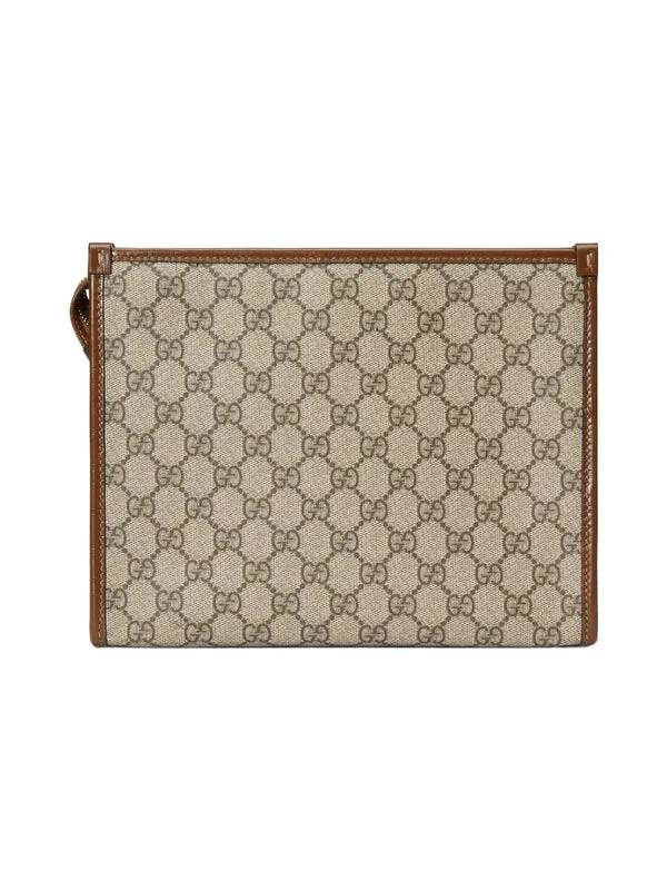 Сумка beauty case with interlocking g 'beige ebony brown sugar' Gucci — 3