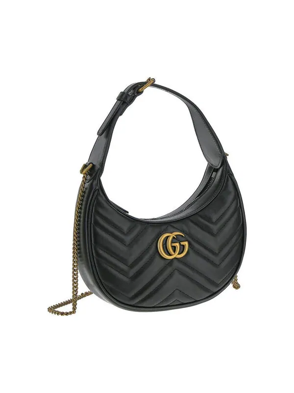 Сумка Gucci GG Marmont Half-Moon Nero — изображение 2 из 4, черный