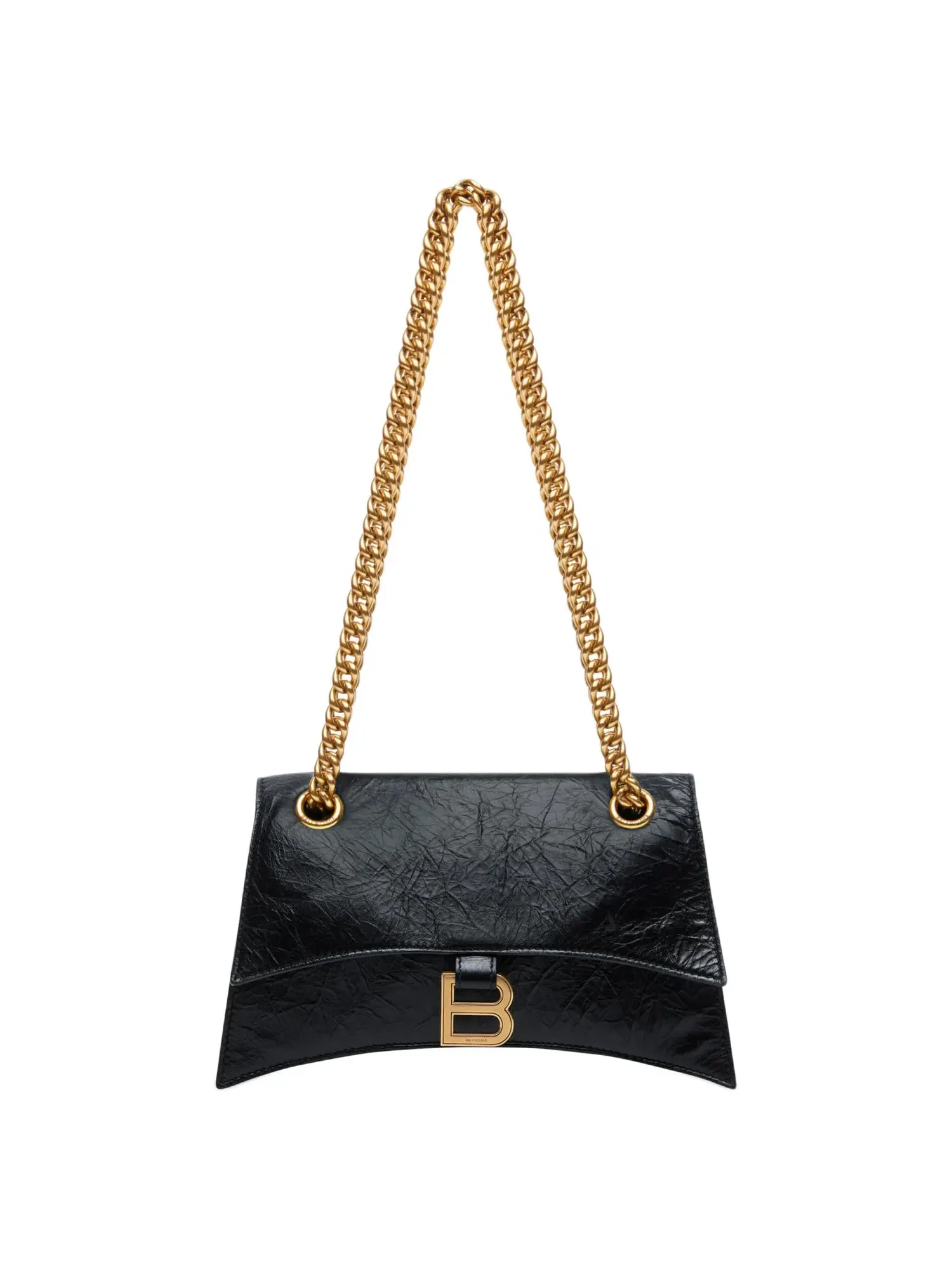 Сумка женская малая кросс-боди овчина Balenciaga Crush Chain — изображение 1 из 10, золотистый