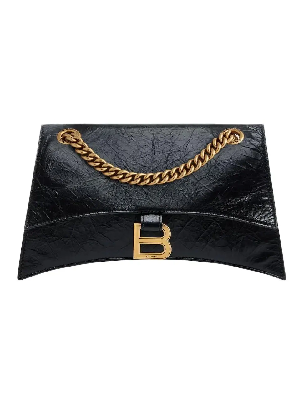 Сумка женская малая кросс-боди овчина Balenciaga Crush Chain — изображение 2 из 10, золотистый