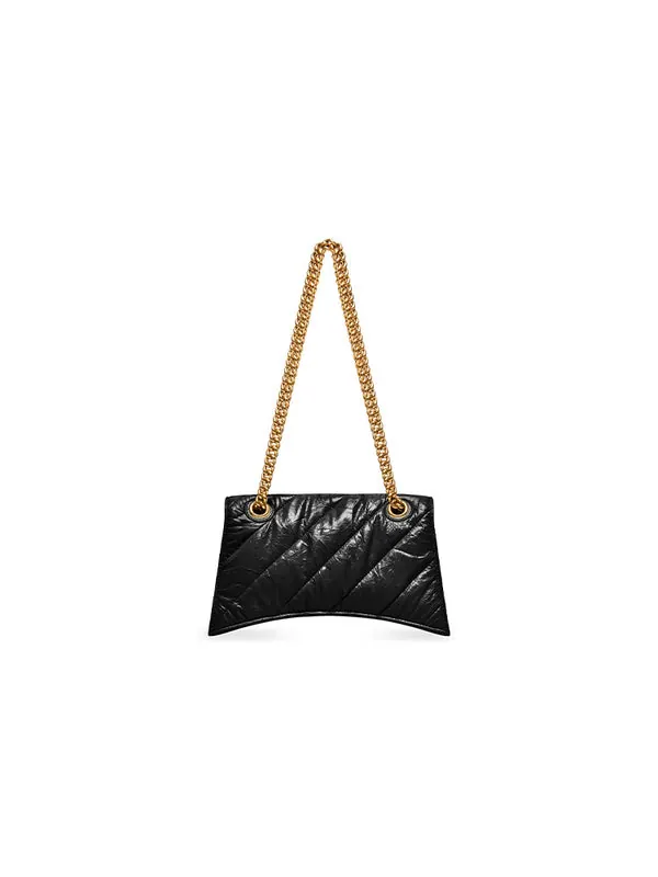 Сумка crush small chain bag quilted 'black' Balenciaga — изображение 4 из 4, черный