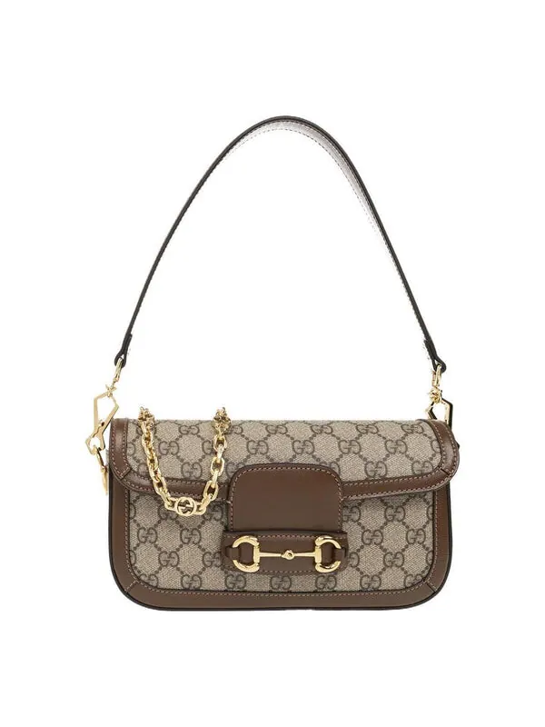 Сумка через плечо Gucci Horsebit 1955 — изображение 1 из 4, бежевый
