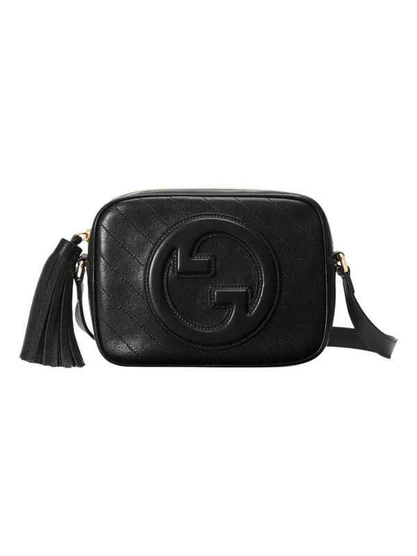 Сумка женская малая кросс-боди Gucci Blondie, глубокий черный, придающий сумке элегантность и универсальность