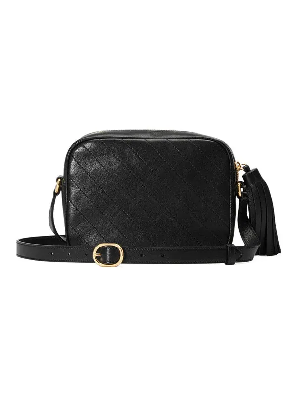 Сумка женская малая кросс-боди Gucci Blondie, глубокий черный, придающий сумке элегантность и универсальность