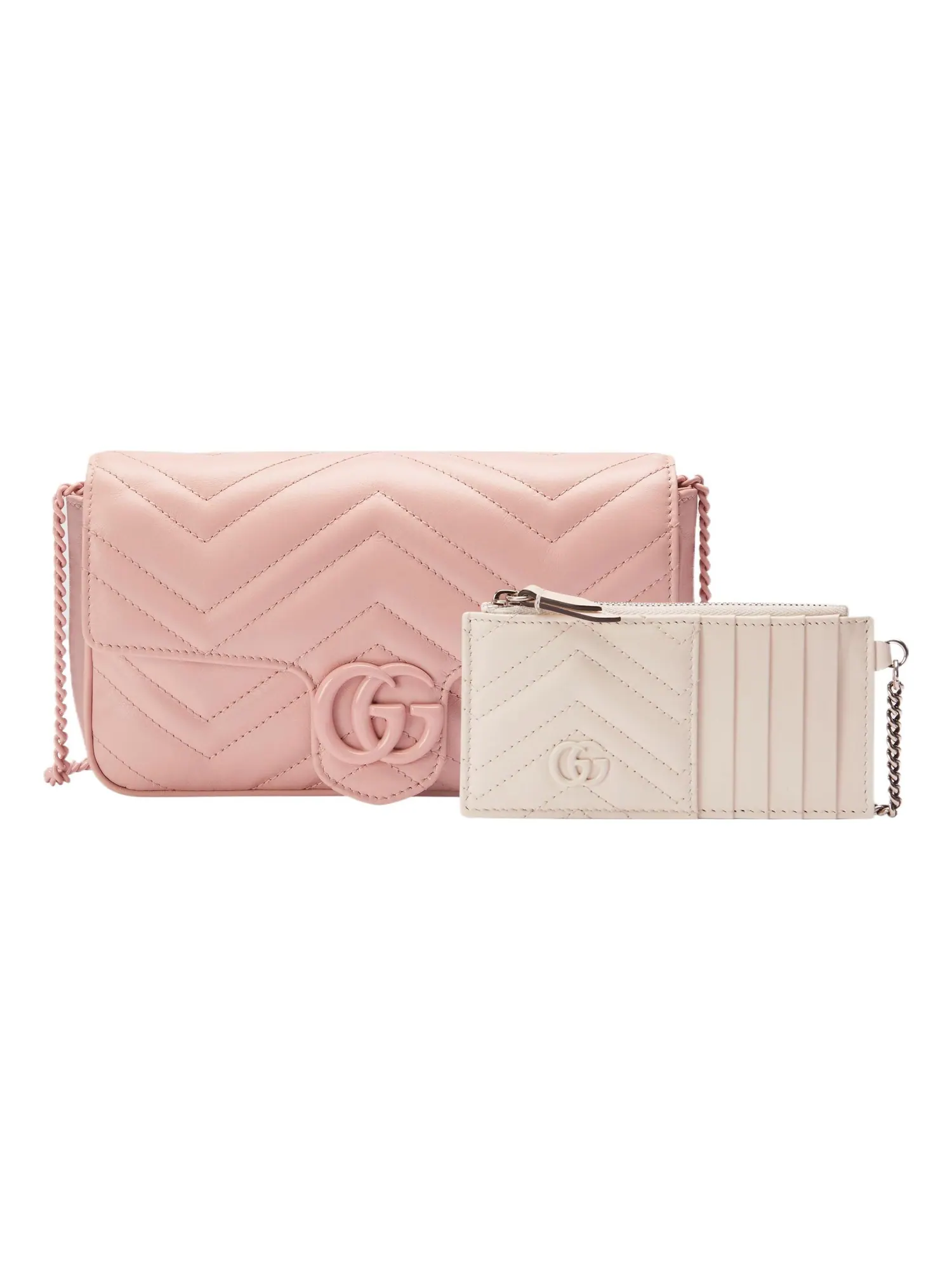 Сумка высококачественная кожа Gucci GG Marmont — изображение 1 из 6, розовый