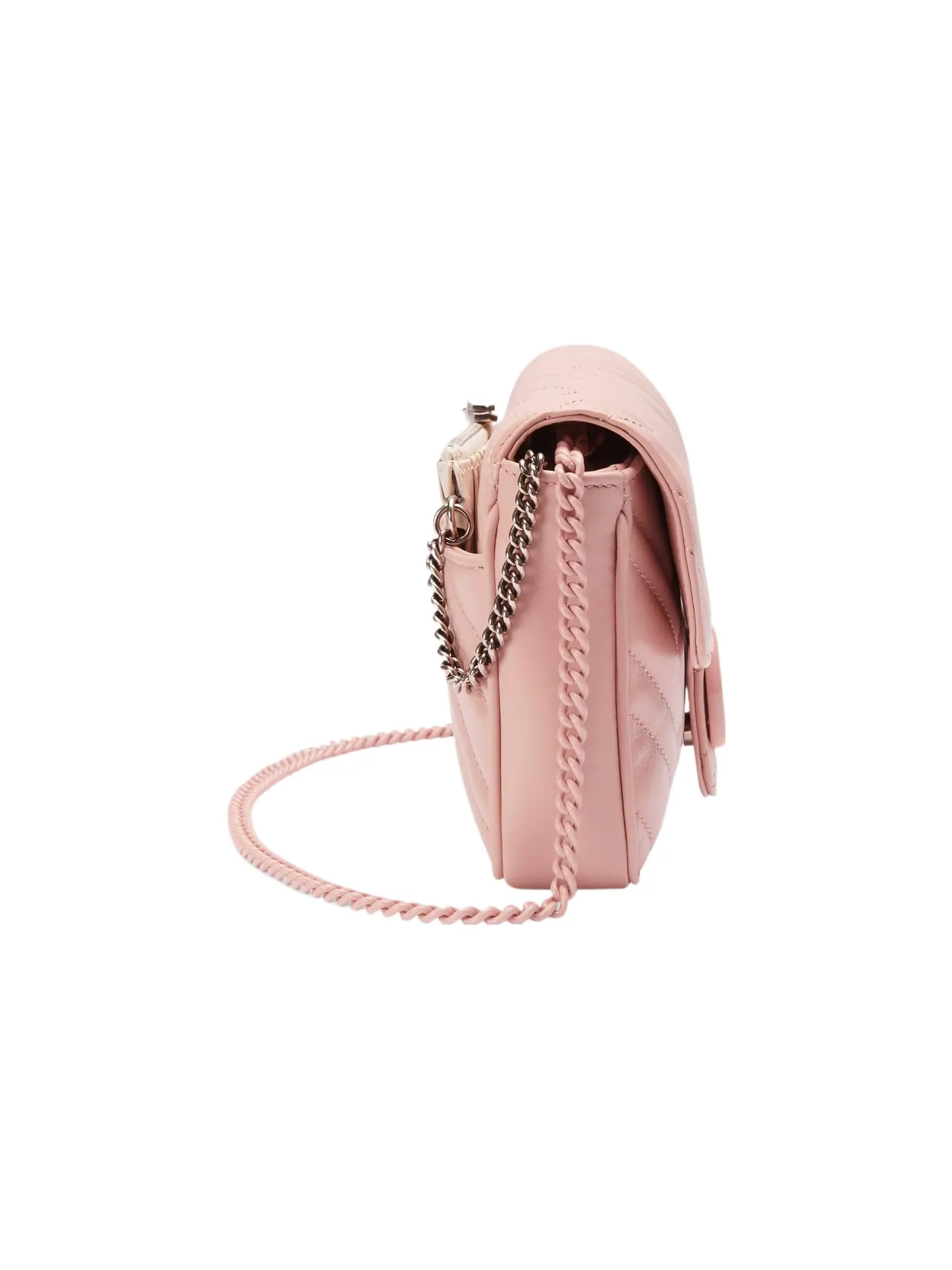 Сумка высококачественная кожа Gucci GG Marmont — изображение 4 из 6, розовый
