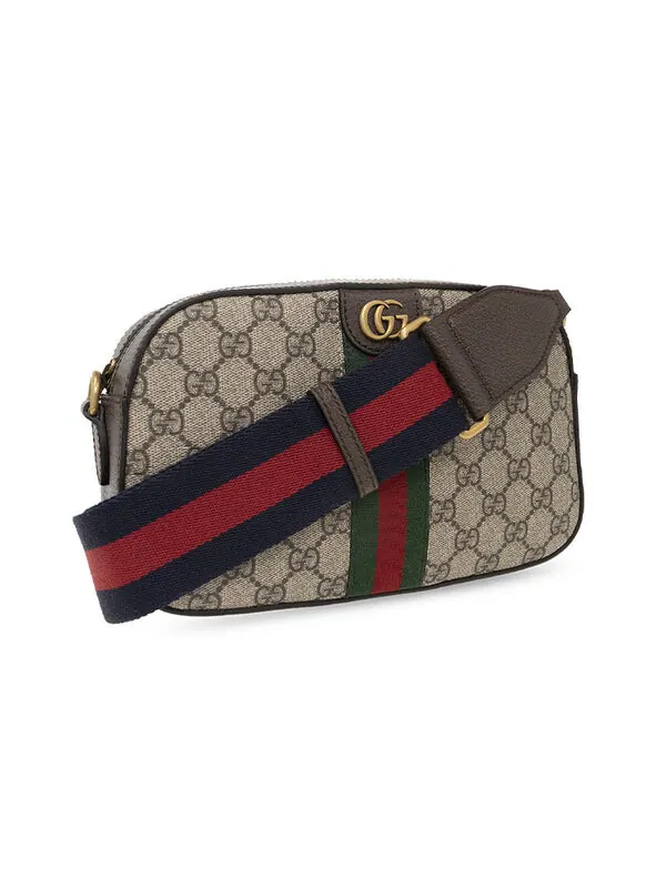Сумка женская малая кросс-боди Gucci Ophidia GG — изображение 2 из 4, бежевый