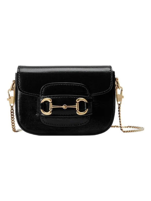 Сумка женская мини кросс-боди Gucci Horsebit 1955 Super — изображение 1 из 4, черный