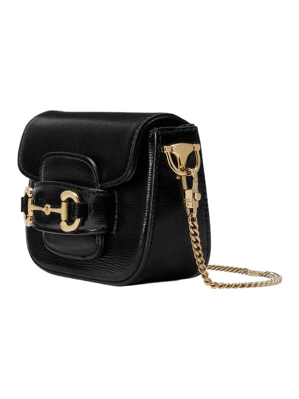 Сумка женская мини кросс-боди Gucci Horsebit 1955 Super — изображение 2 из 4, черный