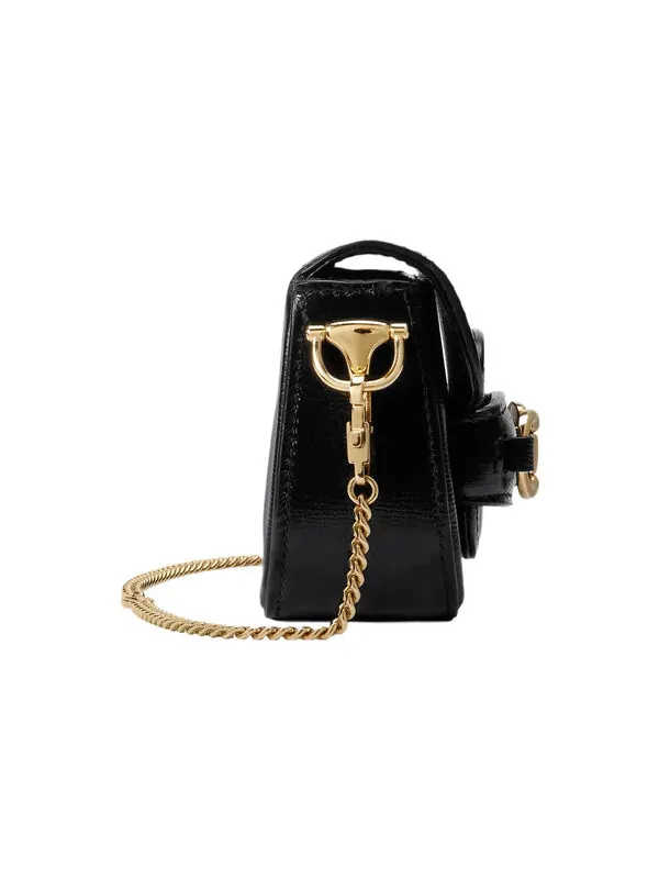 Сумка женская мини кросс-боди Gucci Horsebit 1955 Super — изображение 3 из 4, черный