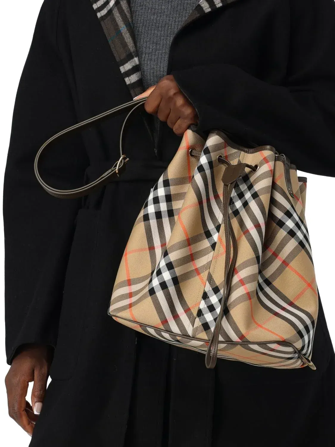 Сумка Burberry Vintage Check из хлопка с покрытием — изображение 5 из 5, бежевый