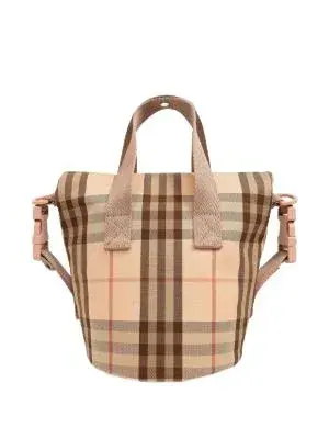Сумка-тоут Burberry в клетку Archive Beige — 3