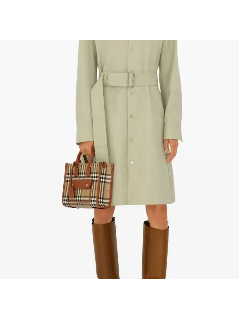 Сумка Burberry Mini Freya Tote Archive Beige/Briar Brown — изображение 5 из 5, бежевый