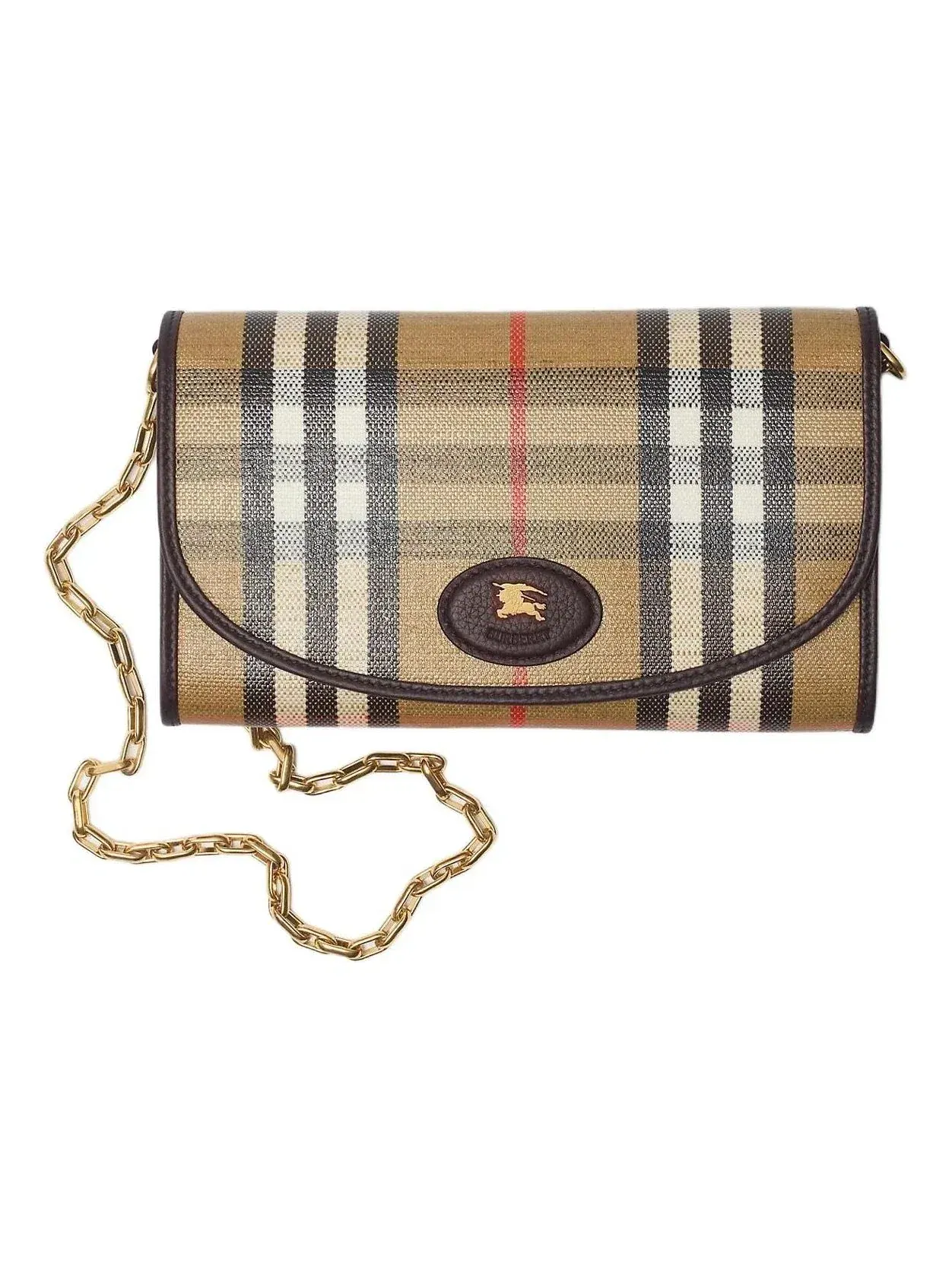 Кошелек Burberry 25 Highlands с цепочкой — изображение 1 из 6, бежевый