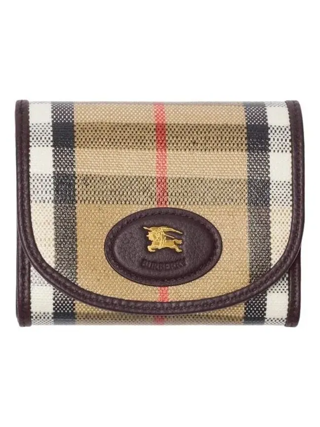 (WMNS) Компактный кошелек Burberry 25 Highlands — изображение 1 из 3, бежевый