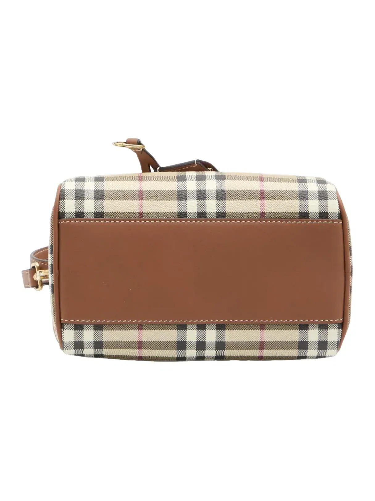 Женская сумка из хлопка с моделью Mini Check Bowling Burberry — 3