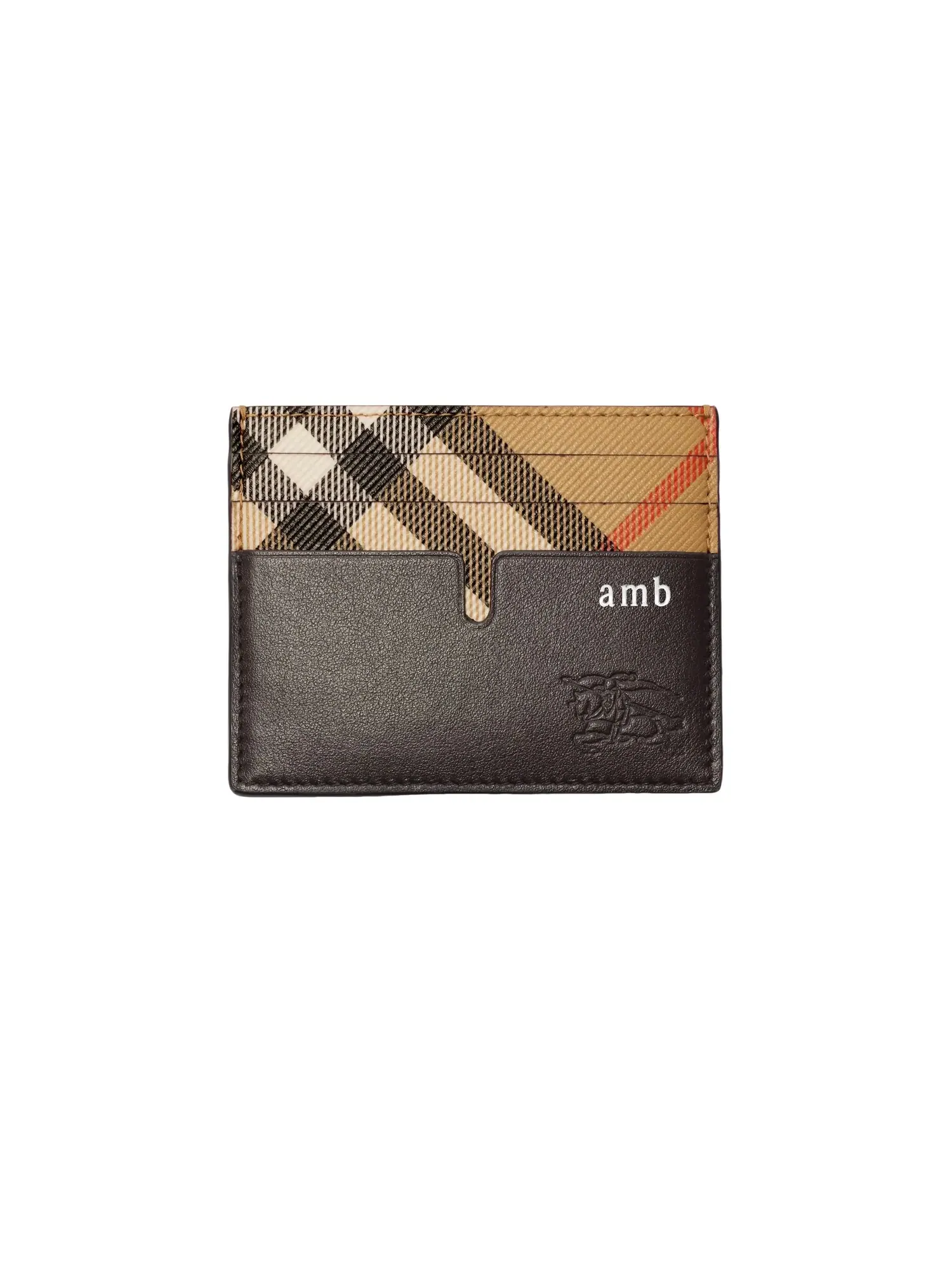 Кошелек для карт Burberry Pop Check высотой 26 дюймов — изображение 2 из 3, бежевый