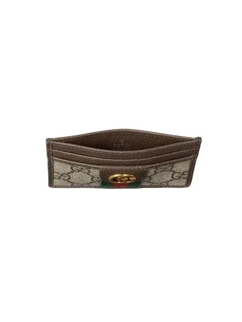 Кошелек для карт Gucci 26 Ophidia — изображение 2 из 4, бежевый