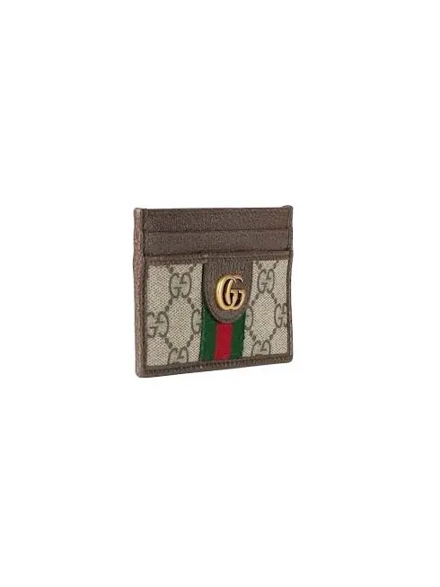 Кошелек для карт Gucci 26 Ophidia — изображение 3 из 4, бежевый