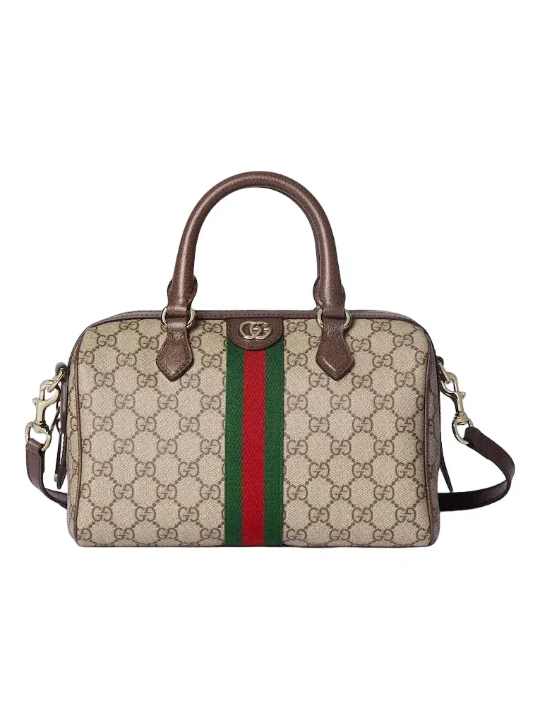 Сумка женская средняя top-handle ткань Gucci Boston Ophidia — 1