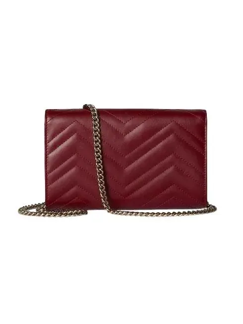 (WMNS) Кошелек-цепочка Gucci 25 GG Marmont — изображение 7 из 8, красный