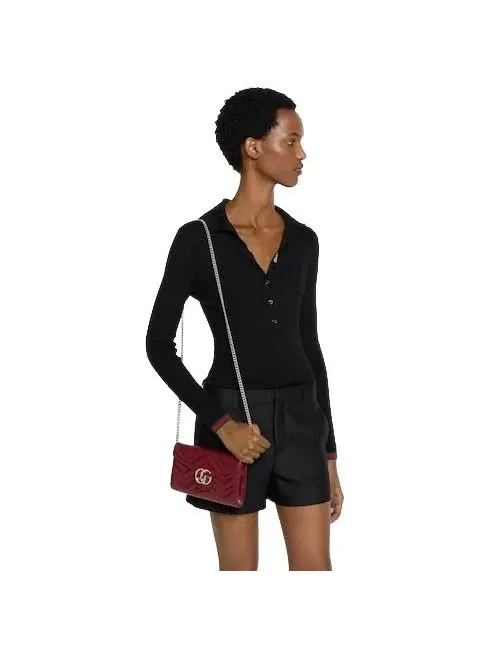 (WMNS) Кошелек-цепочка Gucci 25 GG Marmont — изображение 8 из 8, красный