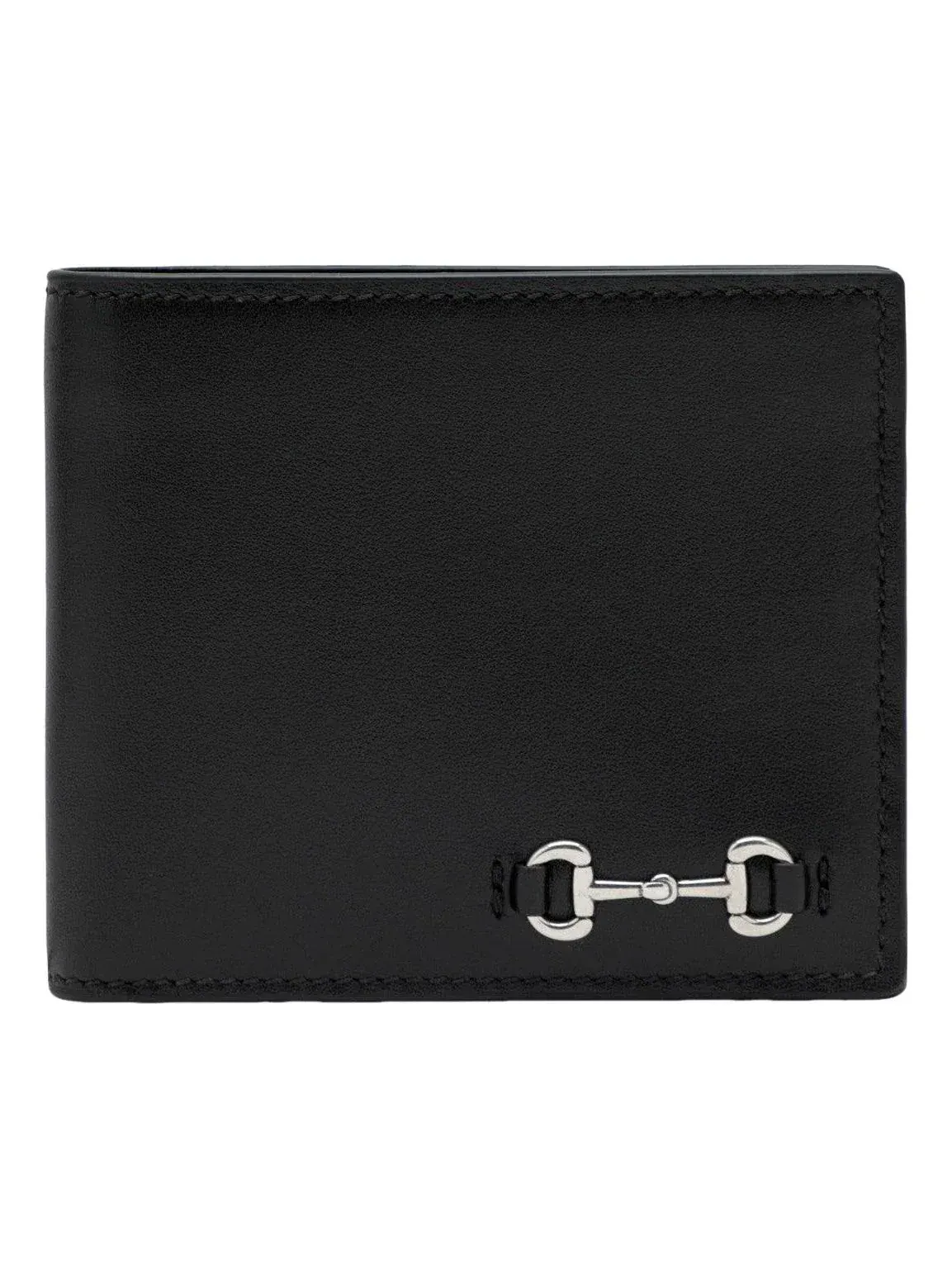 Кошелек Gucci 25 Bi-Fold Wallet с пряжкой в виде конской уздечки — изображение 1 из 4, черный