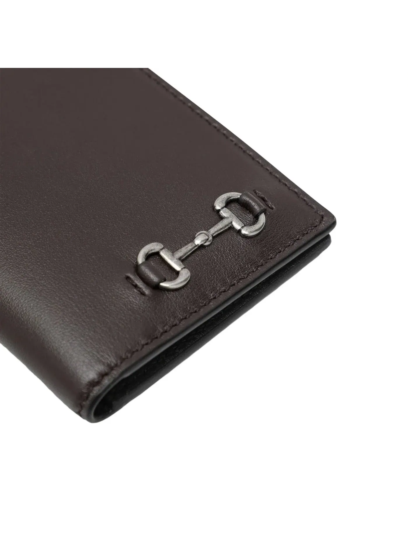 Держатель для карт Gucci 25 Horsebit — изображение 3 из 4, коричневый